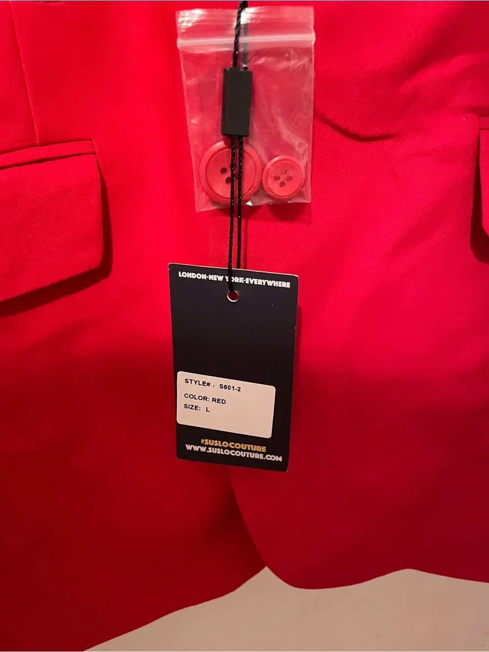 Men's Bold Red Single-Breasted Blazer